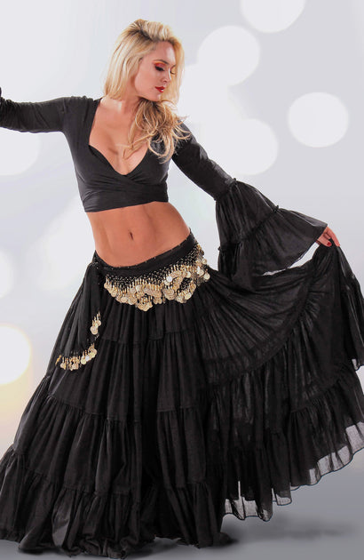 Belly Dance Hip Belt - Gold Lamé XL - Bellydance Boutique UK