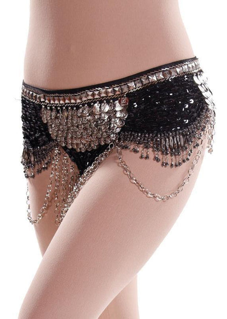 Belly Dance Tribal Belt with Chains  FUSION FLEUR - 54.99 USD –  MissBellyDance