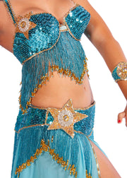 Belly Dance Professional Bra & Belt Costume Set