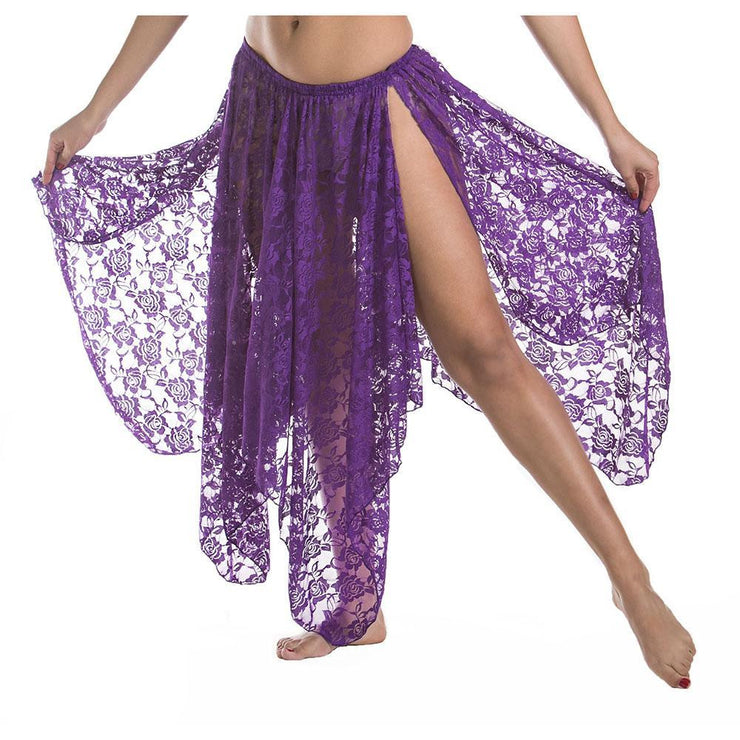 Belly Dance 4 Panel Lace Skirt | LONG AND LOVELY LACE