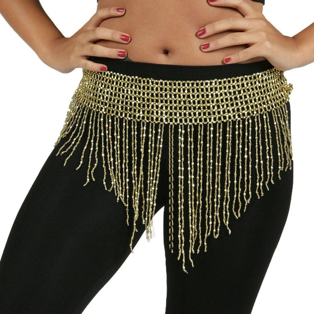 Arabian Belly Dance Costume Set: Lace Bodysuit, Bra, T-String, Pants, and  Veil