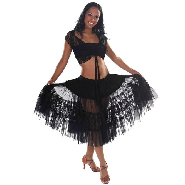 Black lace outlet skirt dance