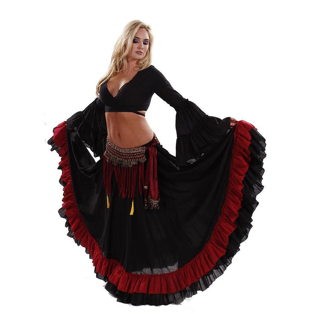 Red Tribal Fusion Belly Dance Costume Set With Bra, Belt, And Haren Pants  Perfect For Stage Wear For Women And Gypsy Gyps From Wearbeauty, $50.82