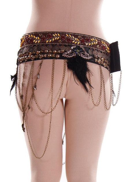 Belly Dance Tribal Belt with Chains