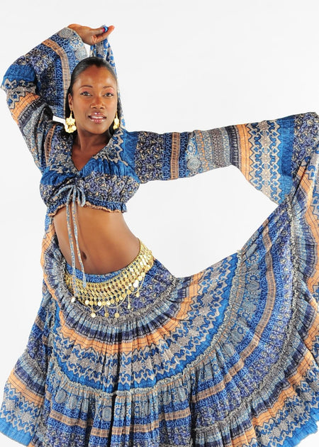 Belly Dance Tribal Design Top  FELA ROMANI - 24.99 USD – MissBellyDance