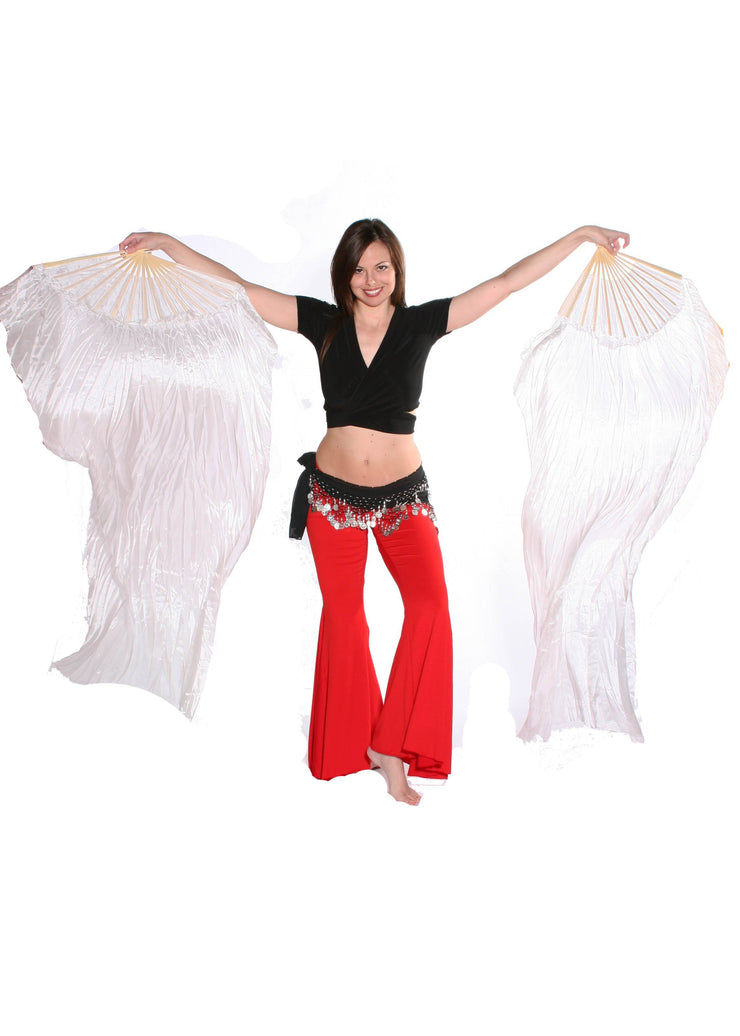 Belly Dancer Fan Veil | WHITE