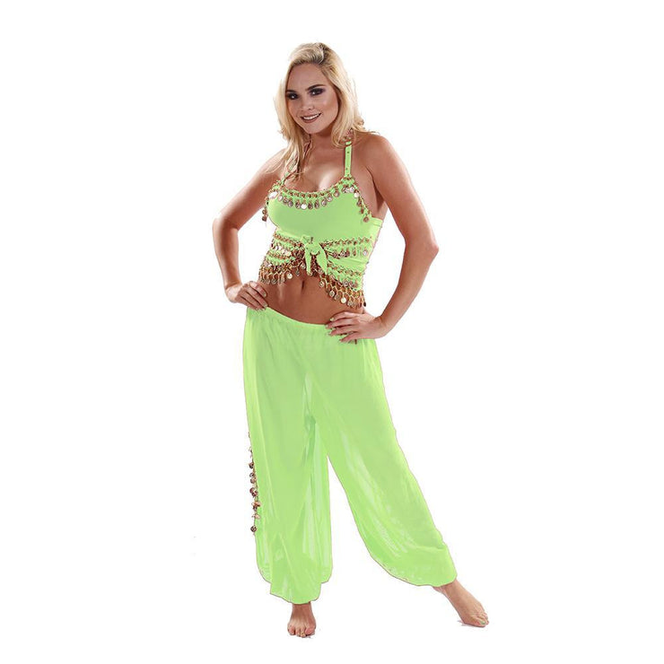 Belly Dancing Harem Pants & Tank Top Costume Set | SADIQA