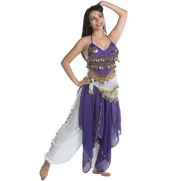 Belly Dance Top, Skirt, Pants, & Hip Scarf Costume Set | RAQS TONIGHT