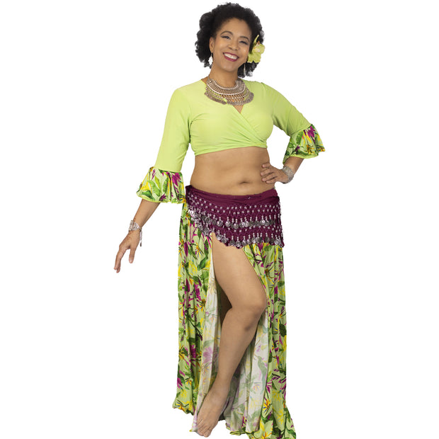 Belly Dance Top, Skirt & Coined Belt| Heidi's Paradise