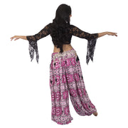 Belly Dance Harem Pants, Lace Top & Coined Belt