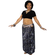 Belly Dance Choli Tie Top & Harem Pants with Side Cut Out Costume Set