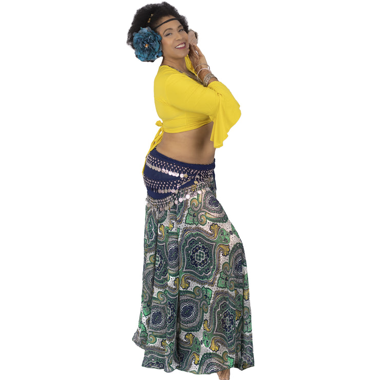 Belly Dance Top,Skirt & Hip Scarf & Costume Set | Elegant Dance