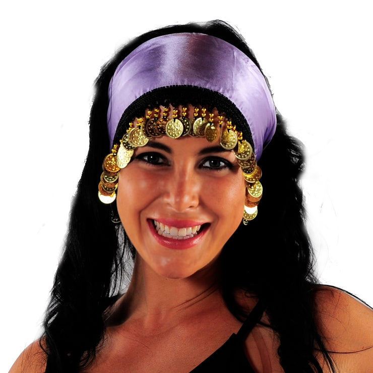 Belly Dance Head Scarf with Coins |  Lalaine