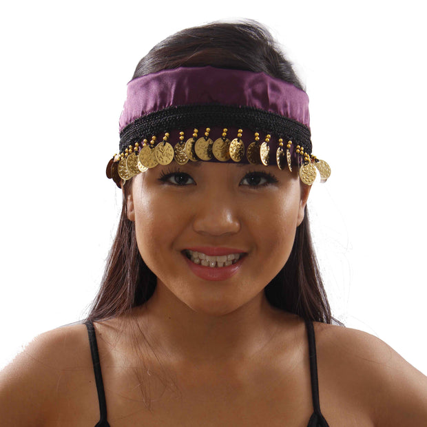 Belly Dance Head Scarf with Coins |  Lalaine