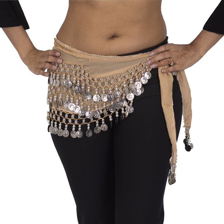 Belly Dance Chiffon Wavy Design Training Hip Scarf | RAVISING