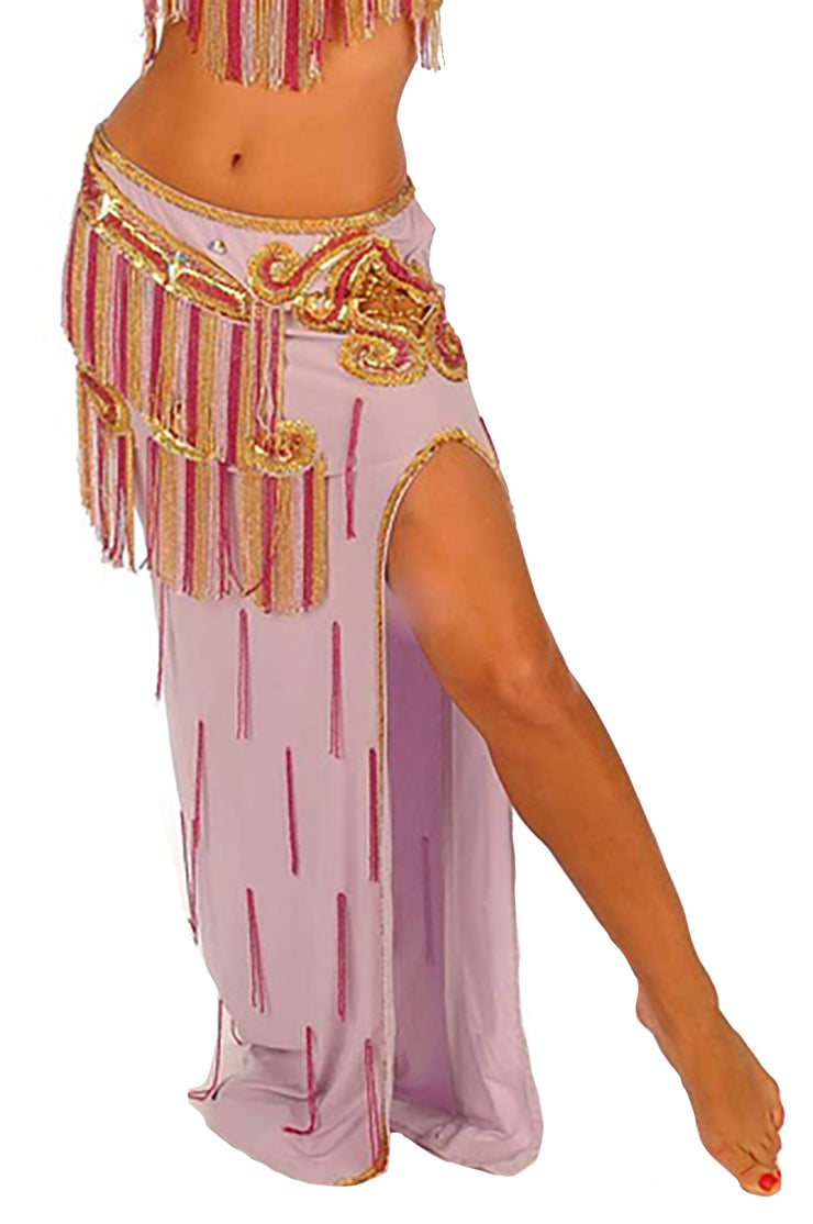 Belly Dance Professional Top, Skirt, Gloves & Headband Costume Set