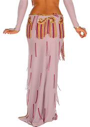 Belly Dance Professional Top, Skirt, Gloves & Headband Costume Set