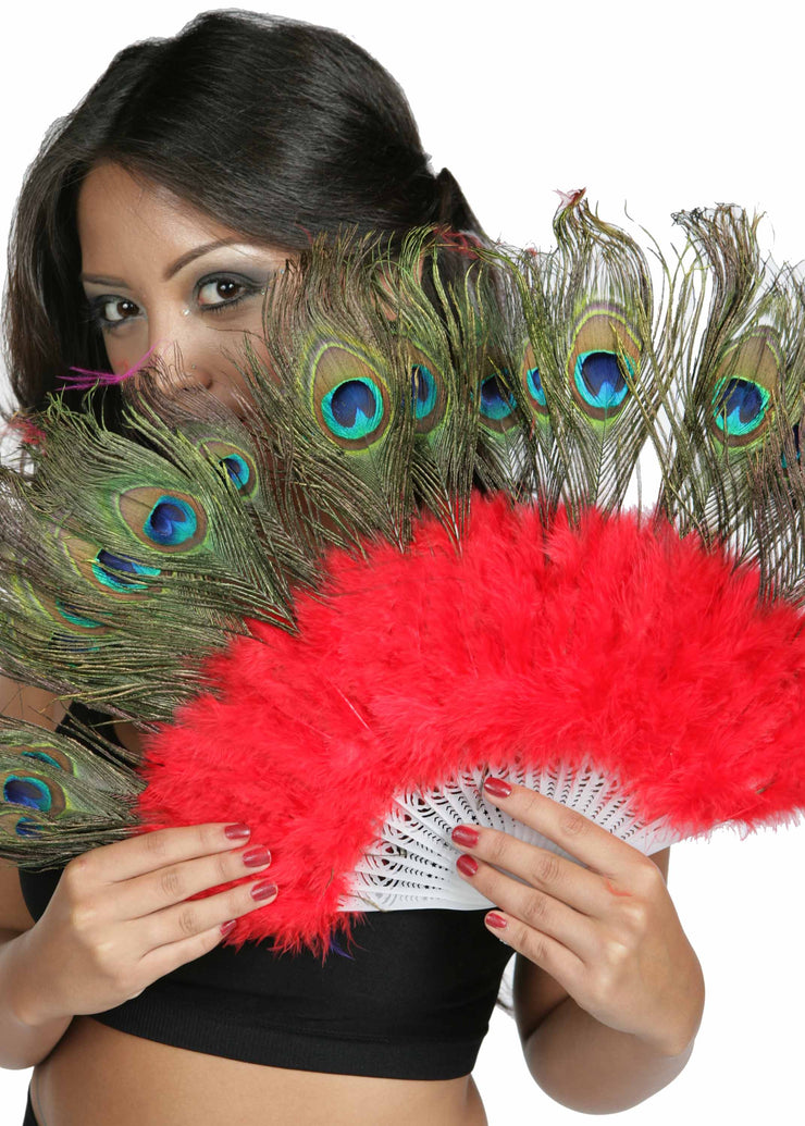 Belly Dance Accessories Peacock Feather Fan
