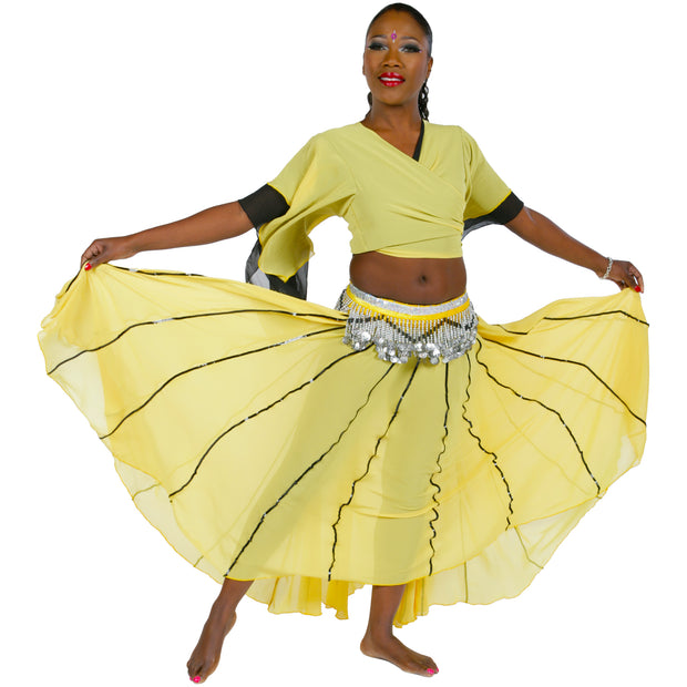 Belly Dance Full Circular Skirt with Sequins