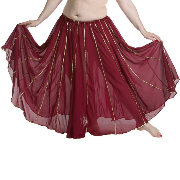 Bellydancing Chiffon 10-Yards Full Circular Gypsy Skirt