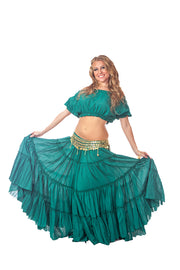 Belly Dance Tribal Cotton 25 Yard Skirt | FIERY FRILLS