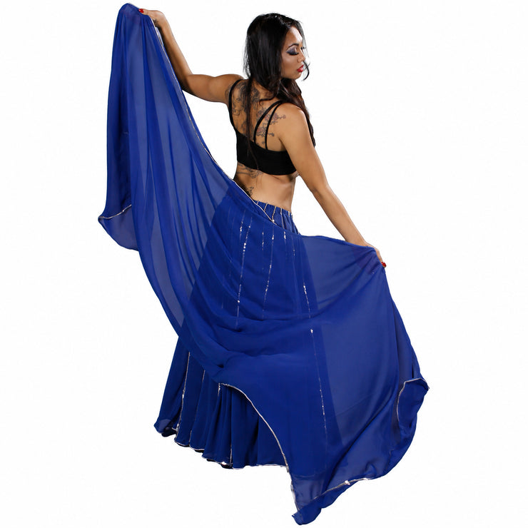 ベリーダンス Belly dance skirt Belly Dance Chiffon Full Circular Skirt & Veil Costume Set | LUXOR