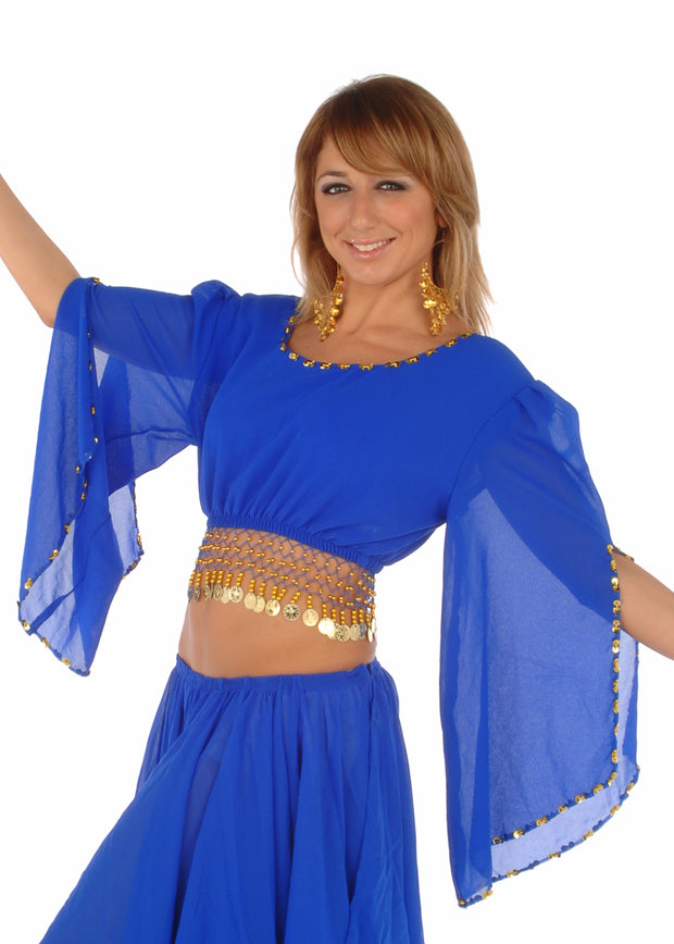 Belly Dance Chiffon Fluted Sleeve Top | ERASICA-Sale