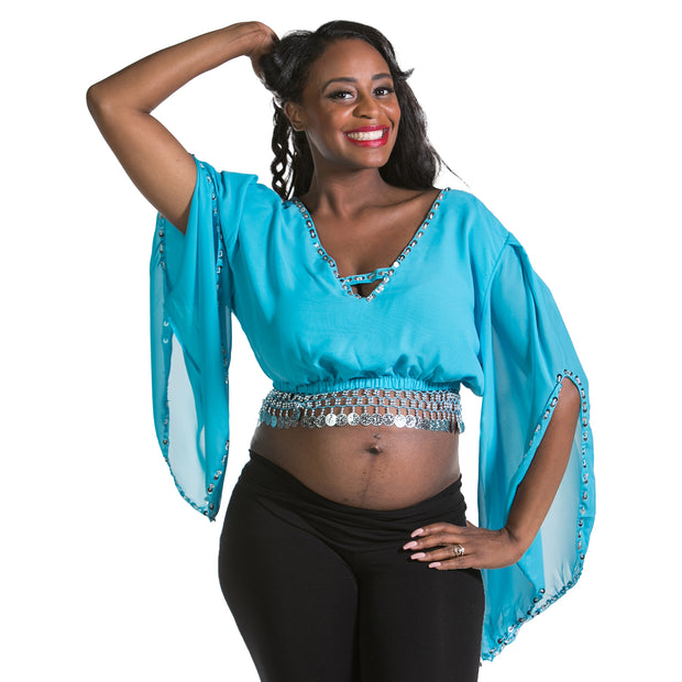 Belly Dance Chiffon Fluted Sleeve Top | ERASICA