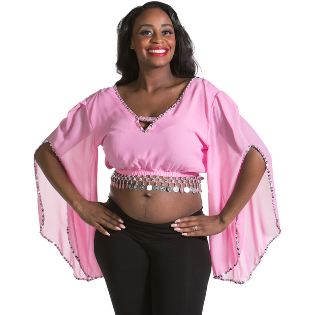 Belly Dance Chiffon Fluted Sleeve Top | ERASICA