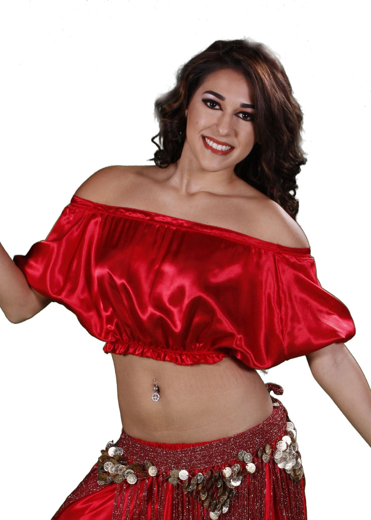 Belly Dance Satin Strapless Top | Pleasant Princess Top