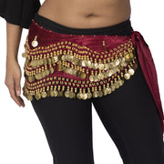 Belly Dance Velvet Wavy Design Hip Scarf | LAYERED LEBNANIYA