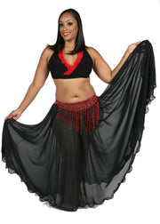 Belly Dance Skirt-Top & Beaded Belt Costume Set | Shereen