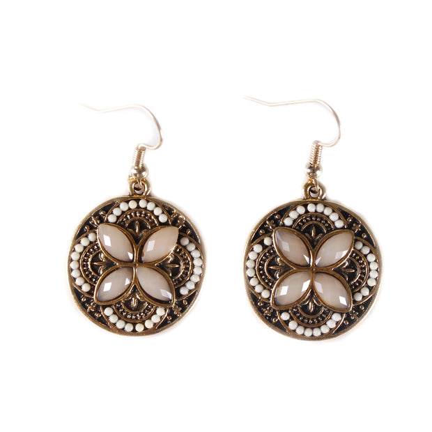 Belly Dance Flower Stoned Earrings | SUN STONE