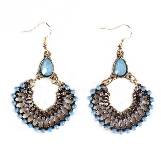 Belly Dance Half Circle Stoned Earrings |  LEAFLET