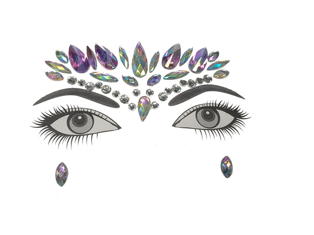 Halloween Face Crystal Sticker