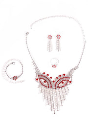 Belly Dance Stoned 4 Piece Chain Jewelry Set | Shimmy Ruby