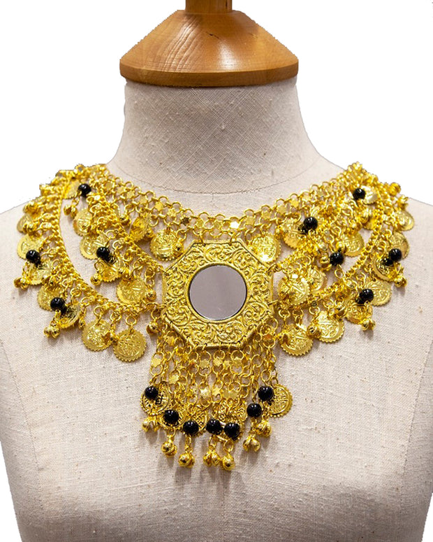 Belly Dance Necklace With Mirror And Coins
