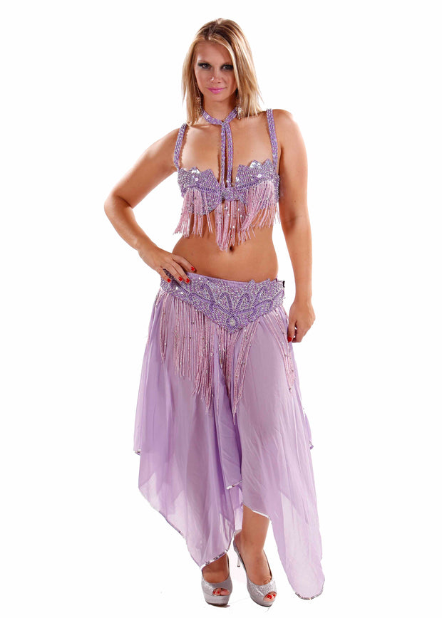 Belly Dance Professional Bra & Belt Costume Set