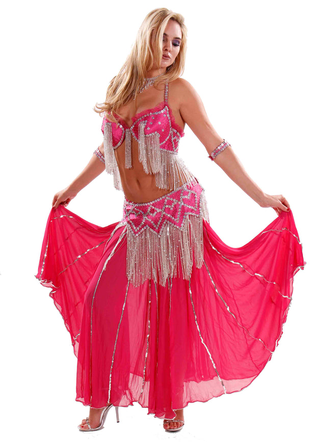 Belly Dance Professional Bra & Belt Costume Set |