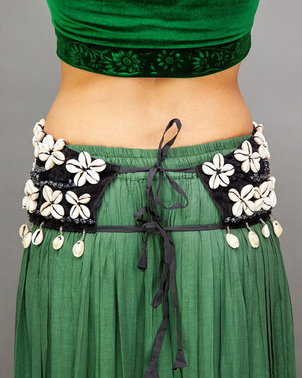 Belly Dance Hip Wrap with Cowrie Shells