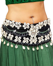 Belly Dance Hip Wrap with Cowrie Shells