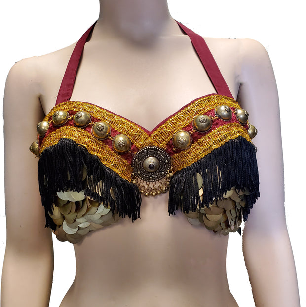 Belly Dance Tribal Fringe Bra |