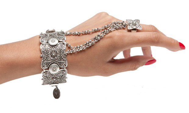 Belly Dance Tribal Handflower- Slave Bracelet