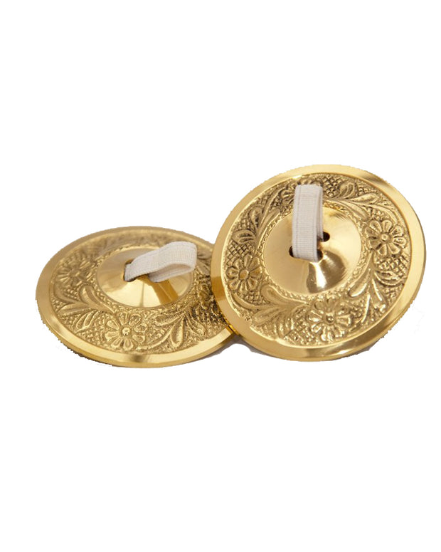 Belly Dance Brass Paisley Finger Cymbals