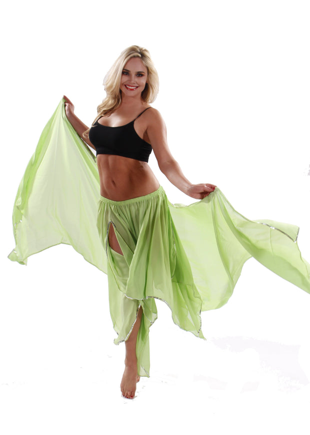 Belly Dance 4 Panel Skirt & Veil Costume Set | AMANI