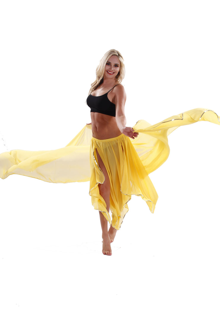 Belly Dance 4 Panel Skirt & Veil Costume Set | AMANI