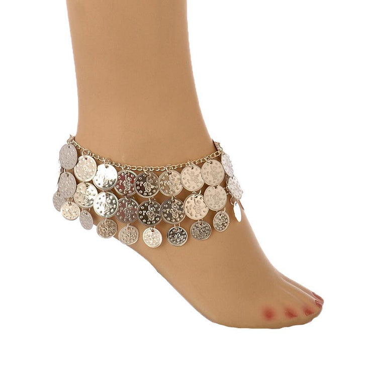 Belly Dance Bohemian Gypsy Hippie Anklet Foot Wrist Jewelry Dangling C   Jons Imports Inc