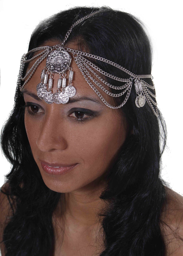 Belly Dance Chain Head Piece with Coins | REEMA