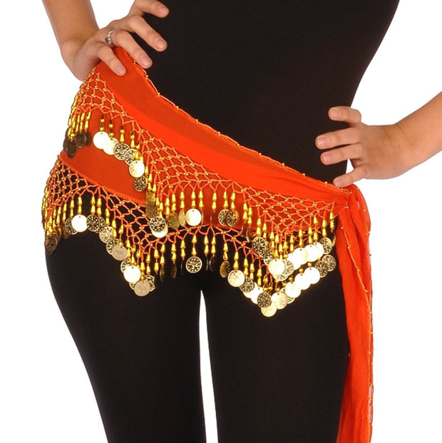 Belly Dance Chiffon Training Model Hip Scarf | SERENE SUNSET