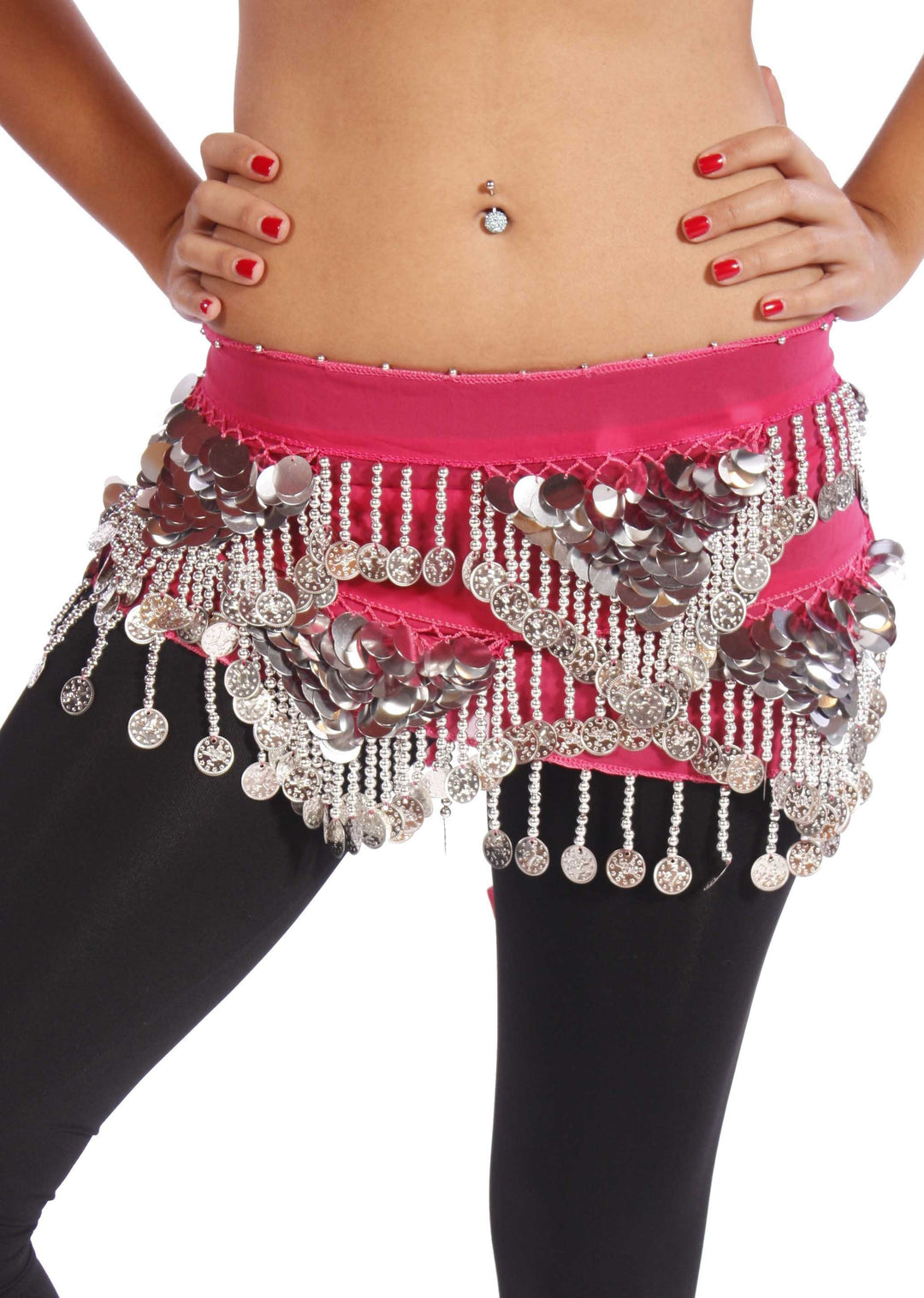 Belly Dancing Skirt Sequin Belly Dance Hip Scarf Peacock Design